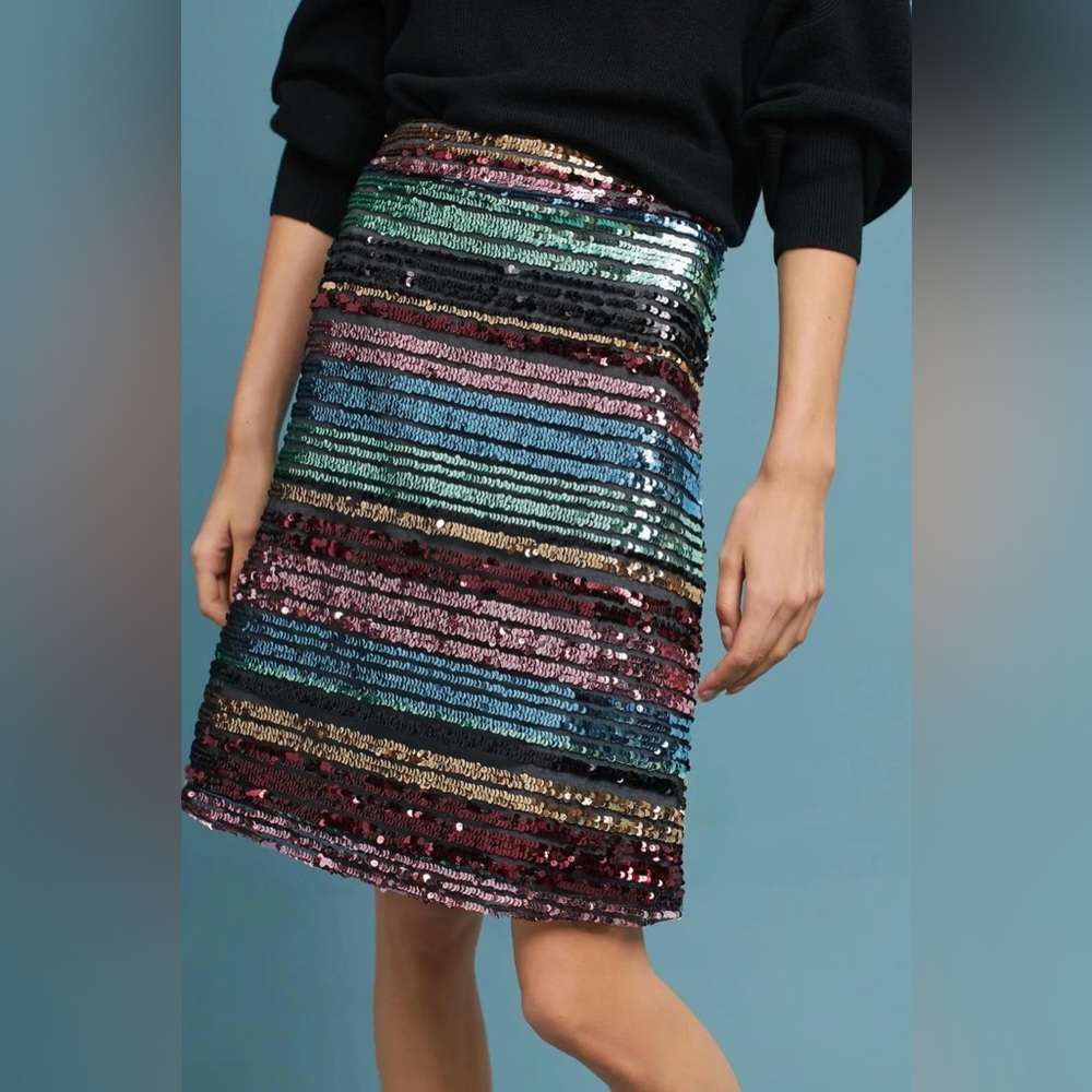 Anthropologie Moulinette Soeurs Women’s Sequined Skirts Multicolor Size 4